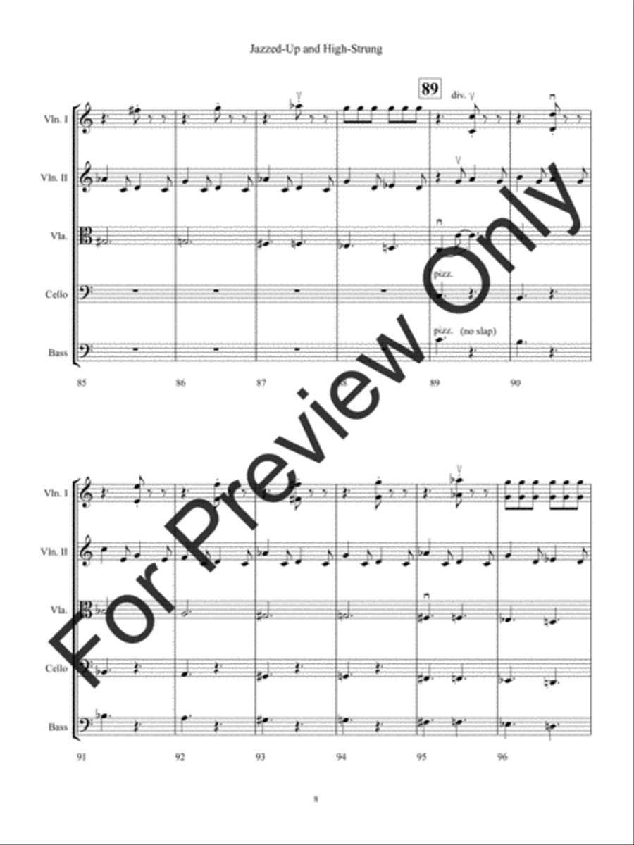 Jazzed-Up and High-Strung String Orchestra scores gallery preview page 11