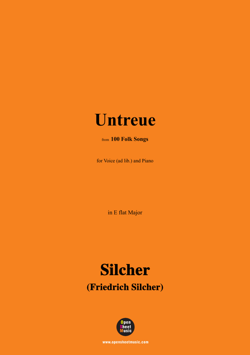 Silcher-Untreue,for Voice(ad lib.) and Piano image number null