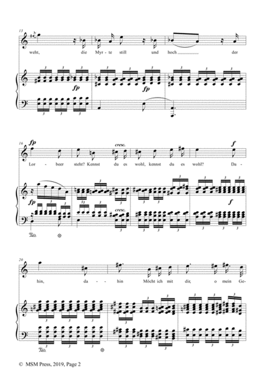 Schumann-Mignon(Kennst du das Land),Op.98a No.1,in a minor,for Vioce&Pno
