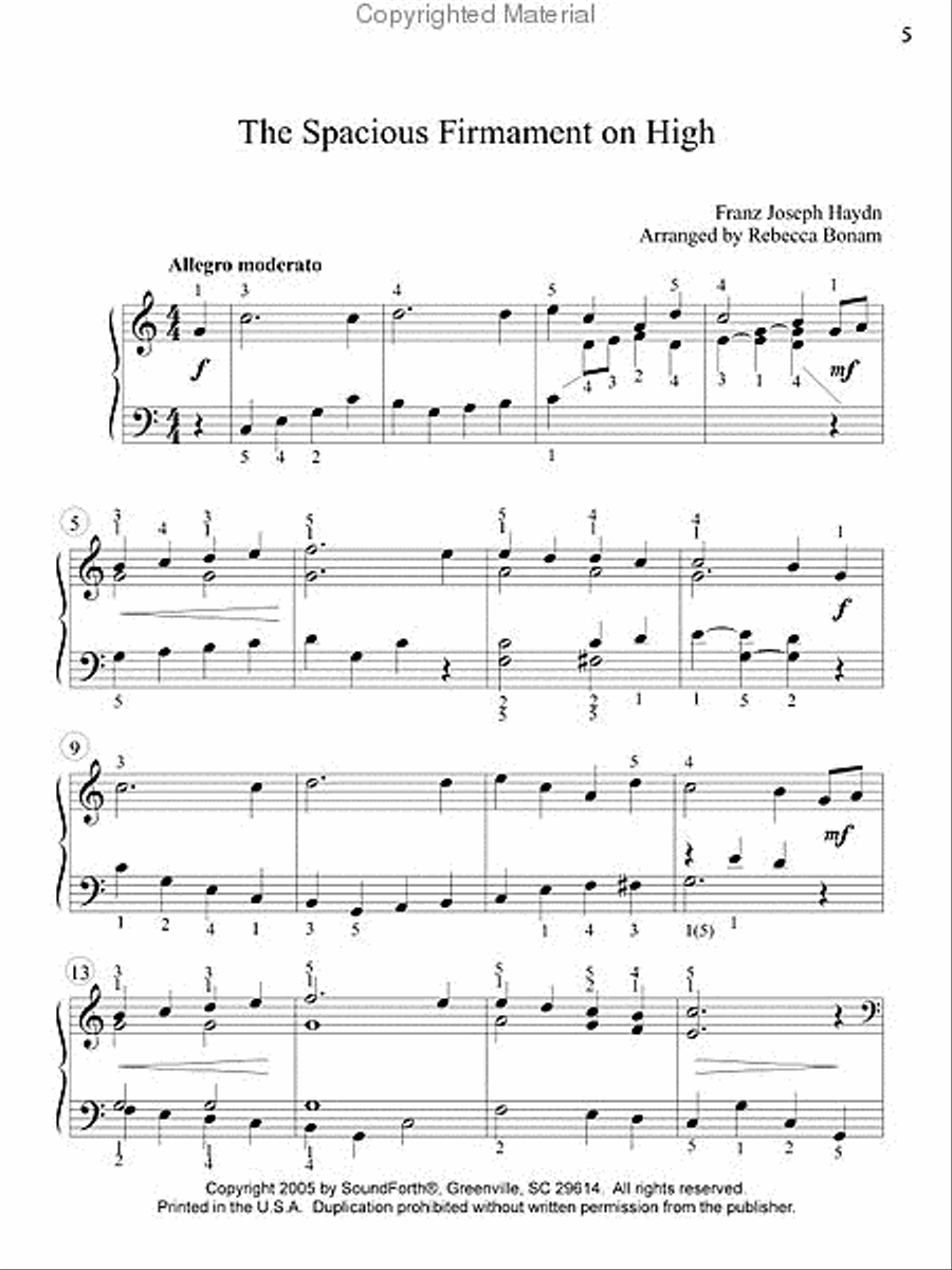 Joy and Peace Easy Piano scores gallery preview page 2