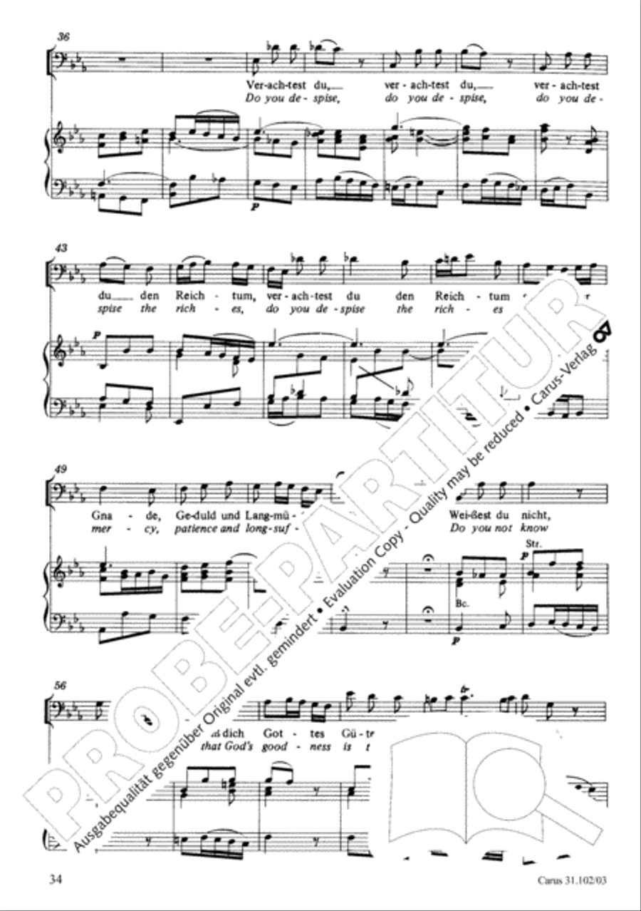 Lord God, your eyes are seeing truth in trusting (Herr, deine Augen sehen nach dem Glauben) ATB scores gallery preview page 35
