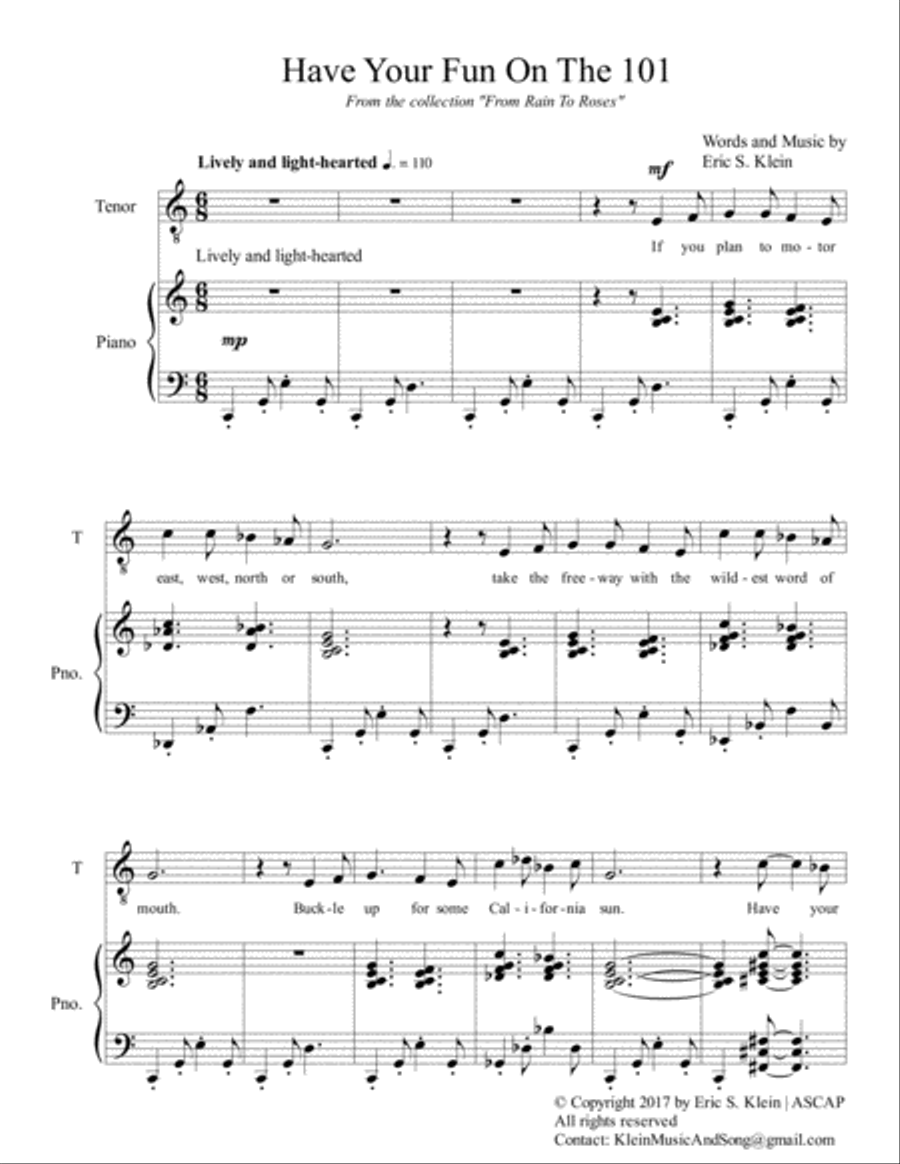 Have Your Fun On The 101 Tenor Voice scores gallery preview page 1