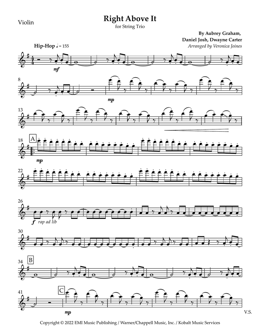 Right Above It String Trio scores gallery preview page 5