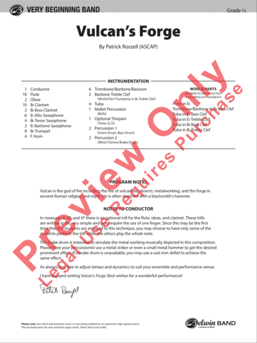 Vulcan's Forge Concert Band scores gallery preview page 2