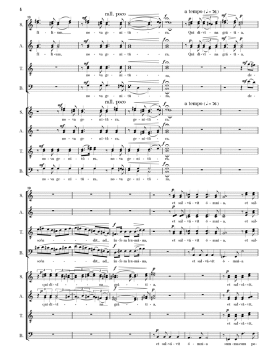 Flos ut Rosa Floruit (Double Mixed Chorus) 4-Part scores gallery preview page 4