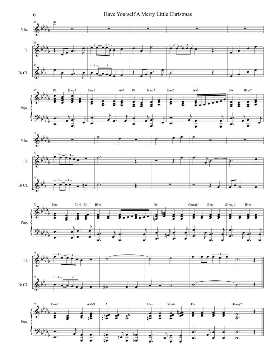 Have Yourself A Merry Little Christmas from MEET ME IN ST. LOUIS Woodwind Duet scores gallery preview page 6
