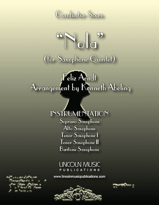 Nola (for Saxophone Quintet)