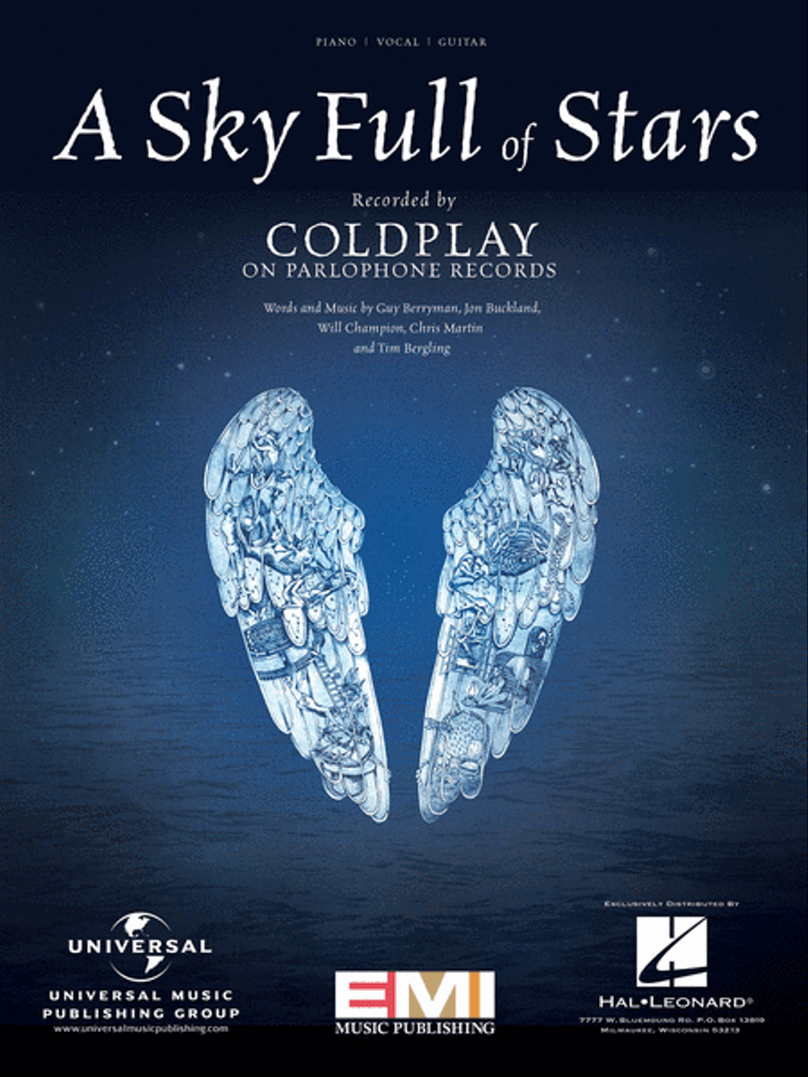 A Sky Full of Stars Piano, Vocal, Guitar scores gallery preview page 1