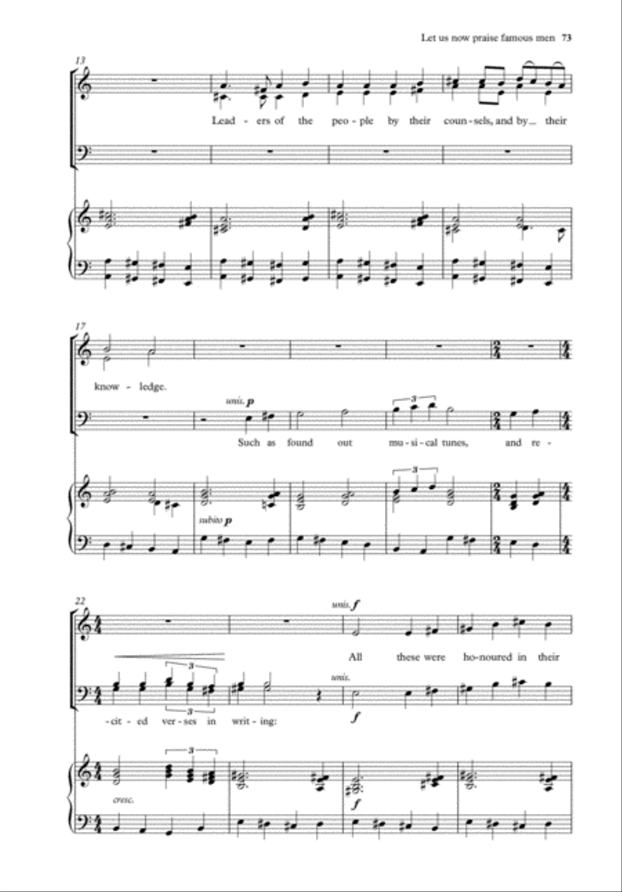Vaughan Williams for Choirs 1 4-Part scores gallery preview page 20