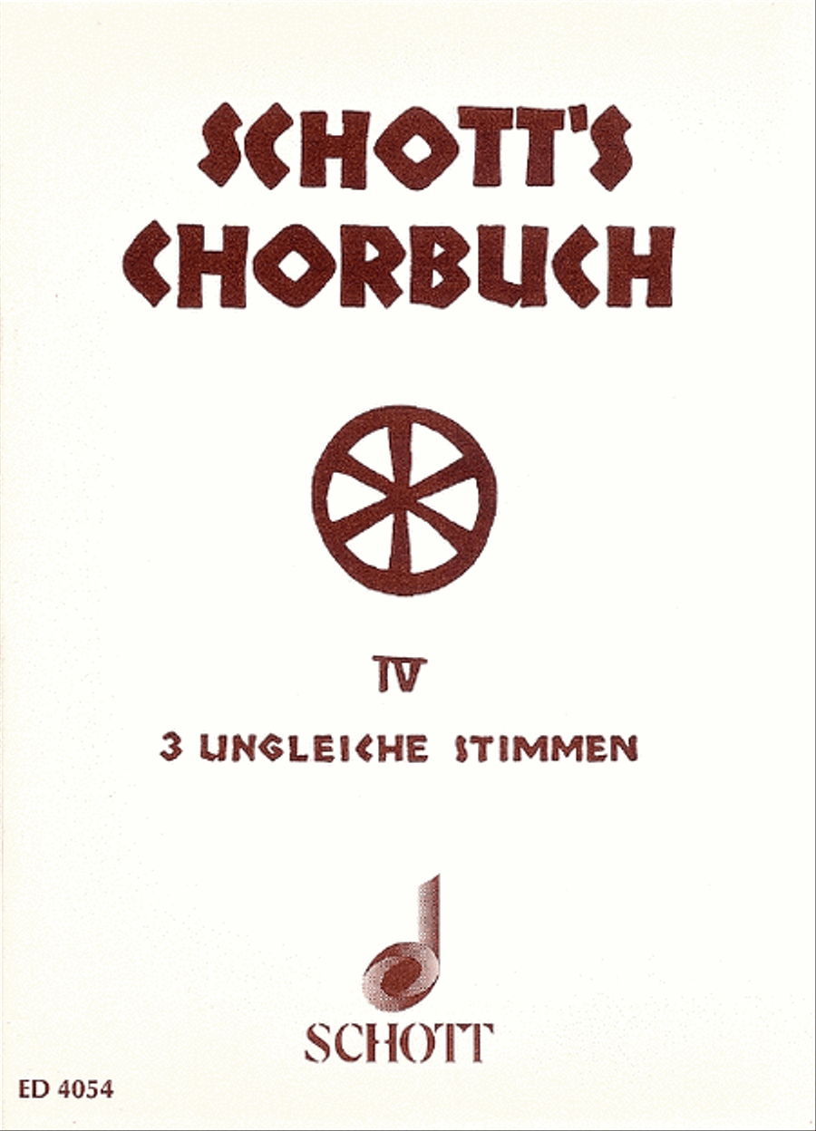 Schotts Chorbuch Vol 4 Three-part 3-Part scores gallery preview page 1