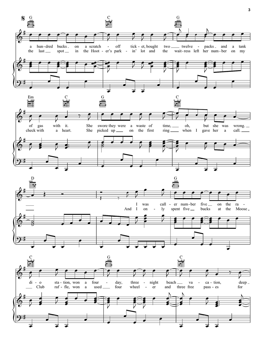 When It Rains It Pours Piano, Vocal, Guitar scores gallery preview page 3