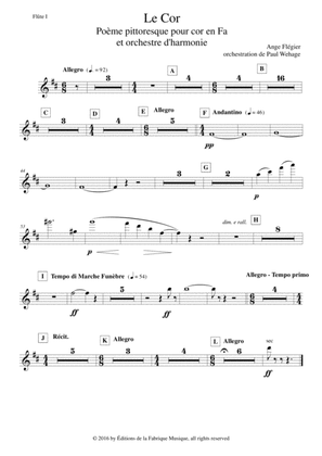 Ange Flégier: Le Cor for solo horn and concert band, flute 1 part