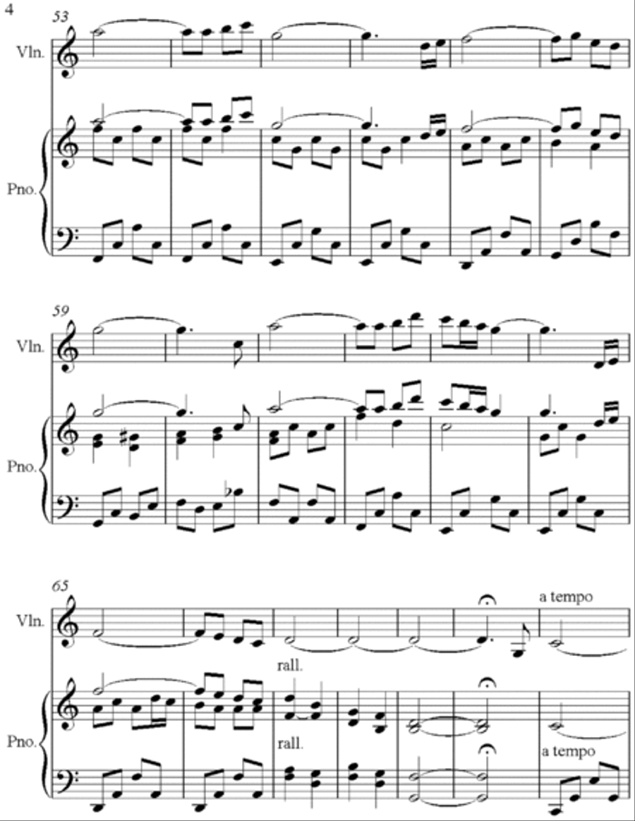 Romantic Theme Violin Solo scores gallery preview page 4