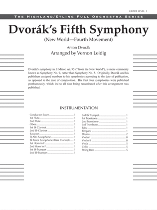 Dvorák's 5th Symphony ("New World," 4th Movement): Score