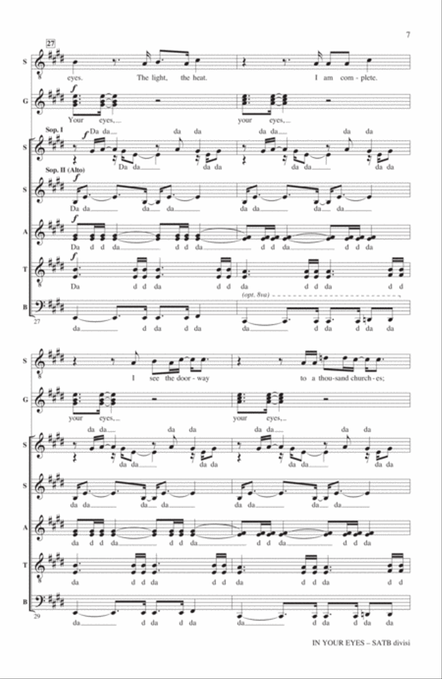 In Your Eyes In Your Eyes 4-Part scores gallery preview page 6
