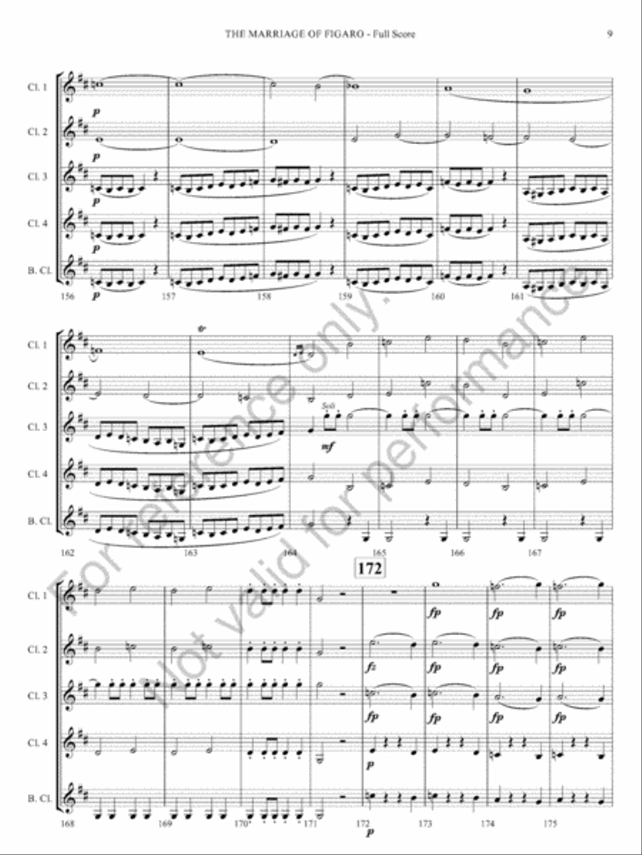 The Marriage Of Figaro Clarinet Quintet scores gallery preview page 11