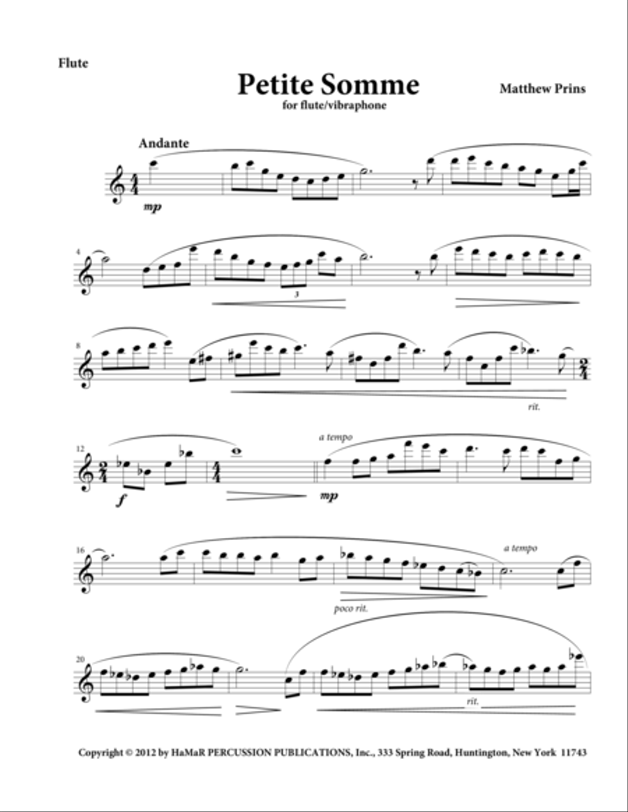 Petite Somme Flute scores gallery preview page 1
