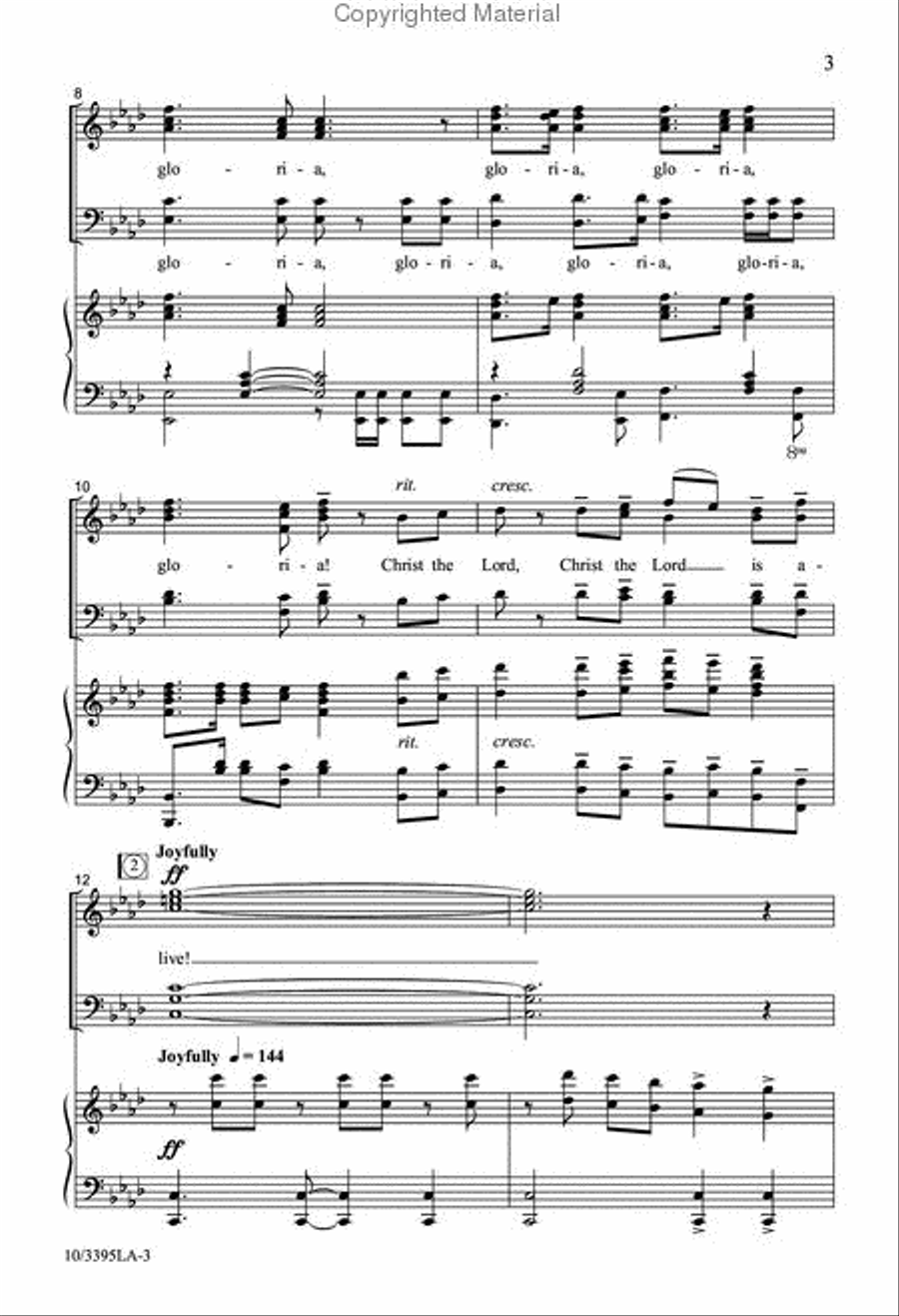 Christ the Lord Is Alive 4-Part scores gallery preview page 3