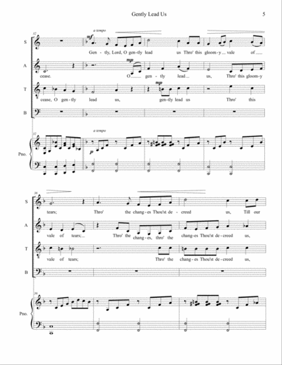 Gently Lead Us Gently Lead Us 4-Part scores gallery preview page 5