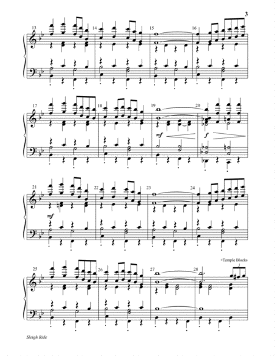 Sleigh Ride Sleigh Ride 5-Octaves scores gallery preview page 3