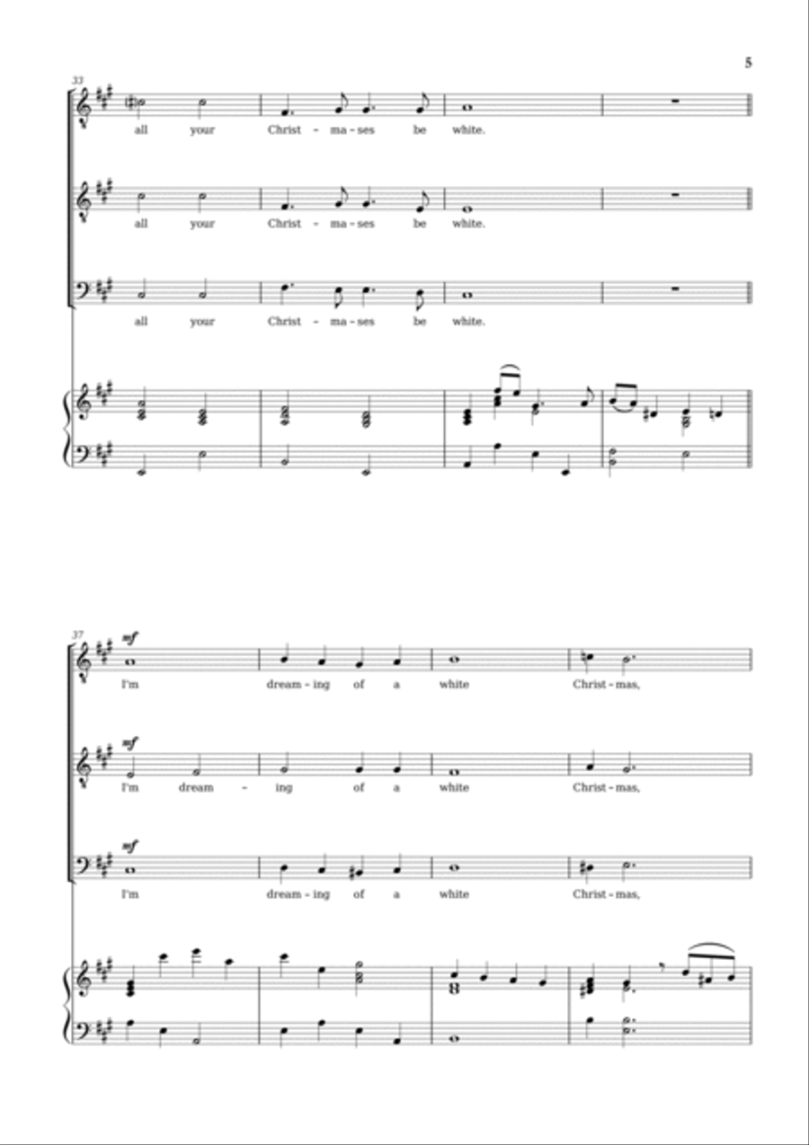 White Christmas 3-Part scores gallery preview page 5
