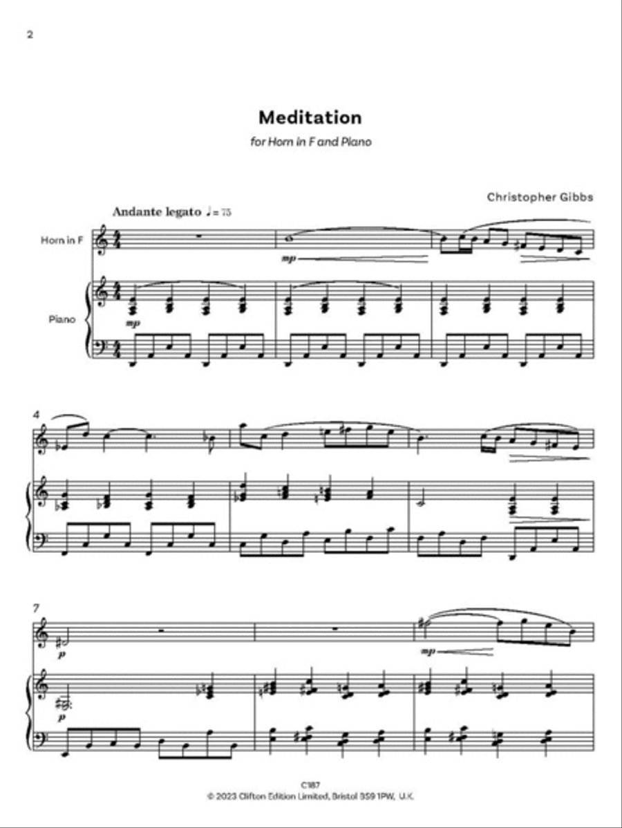 Meditation Piano Accompaniment scores gallery preview page 3