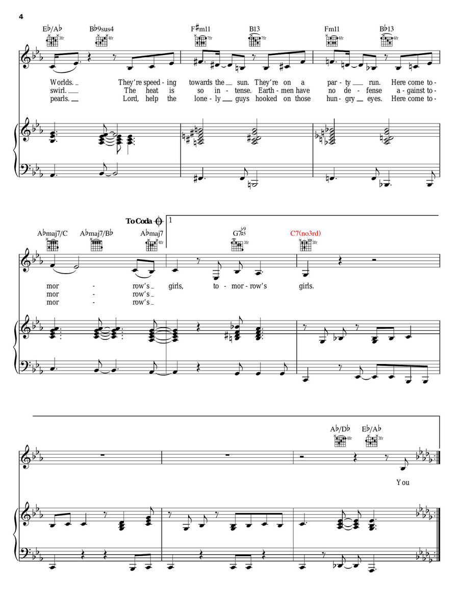 Tomorrow's Girl Piano, Vocal, Guitar scores gallery preview page 4