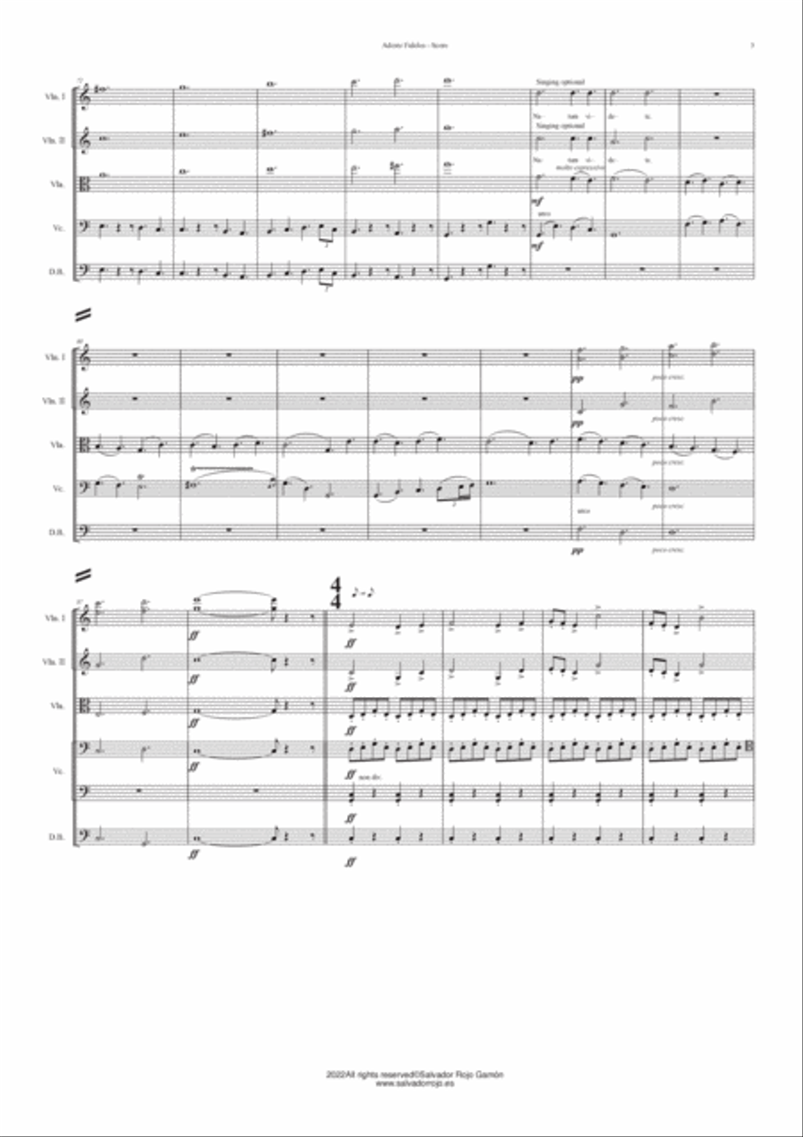 Adeste Fideles for Strings Orchestra String Orchestra scores gallery preview page 5