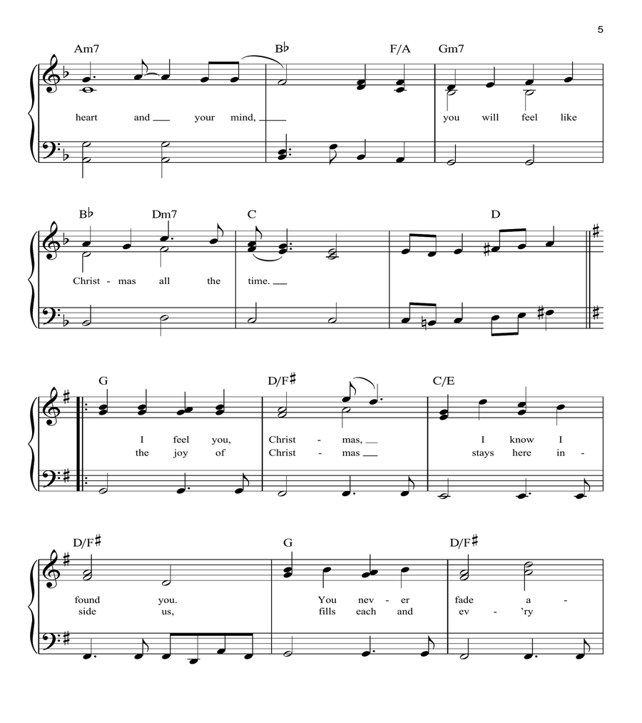 Where Are You Christmas? (from How The Grinch Stole Christmas) Easy Piano scores gallery preview page 5