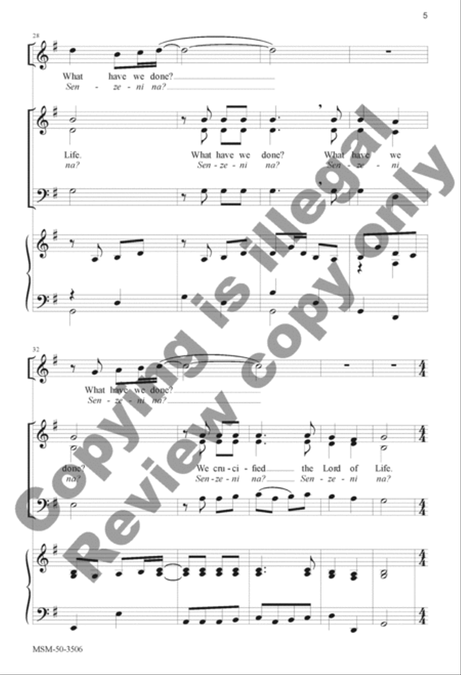 What Have We Done? (Senzeni na) 3-Part scores gallery preview page 15