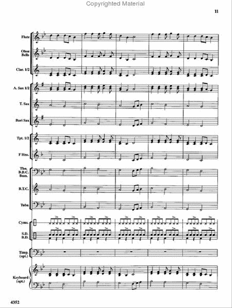 Hometown Hoedown Concert Band scores gallery preview page 12