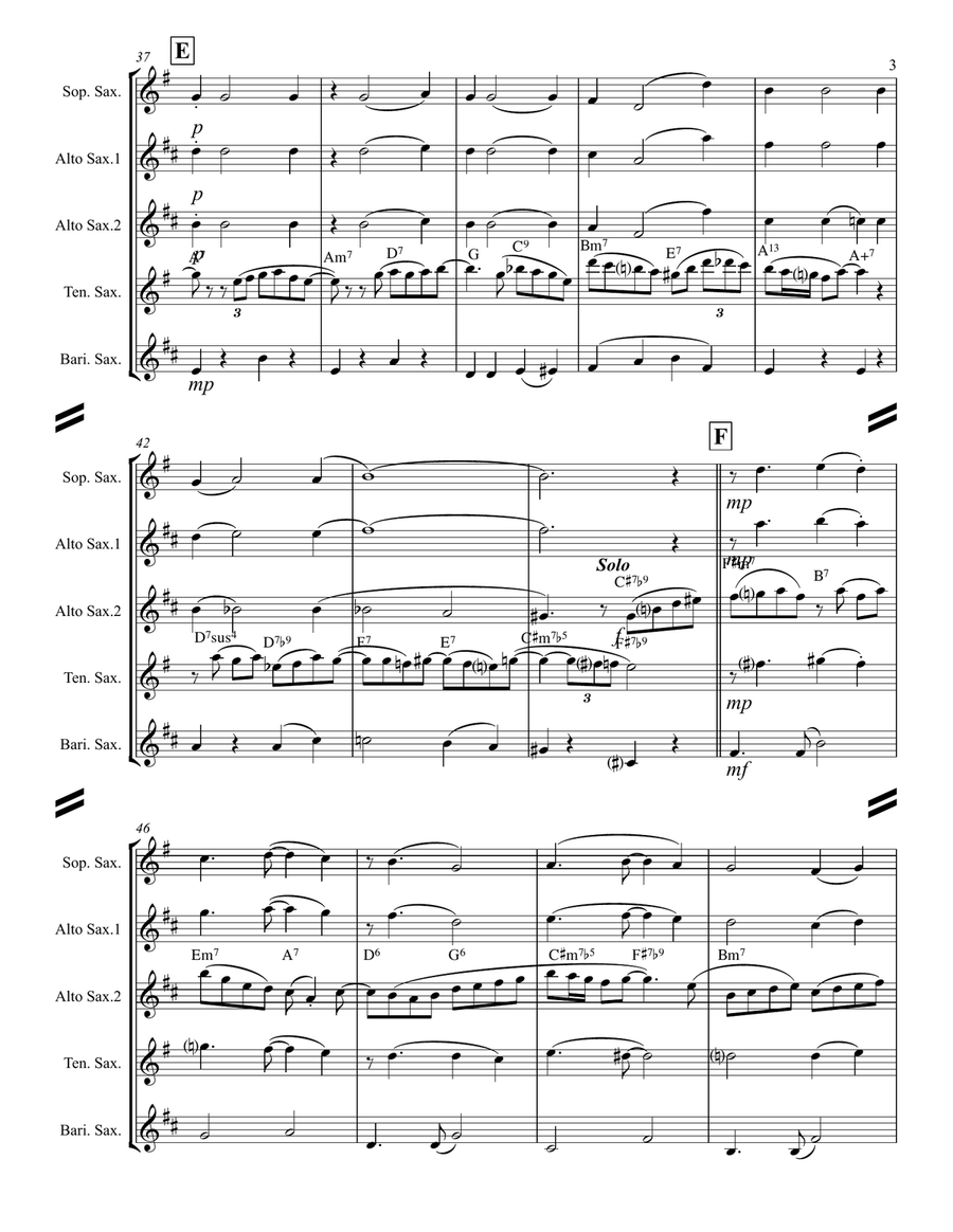 Love Is Here To Stay Saxophone Quartet scores gallery preview page 4