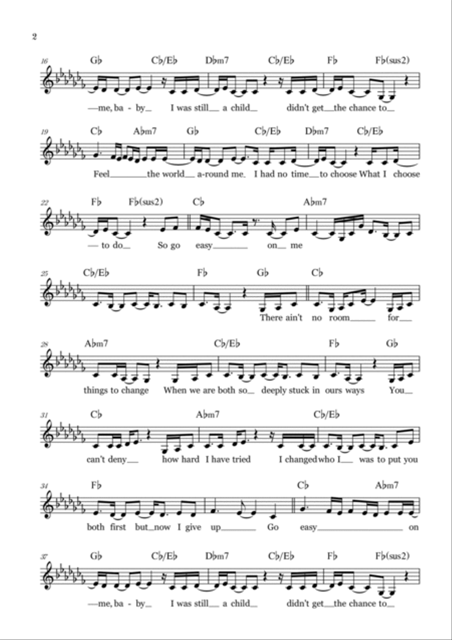 Easy On Me Piano scores gallery preview page 2