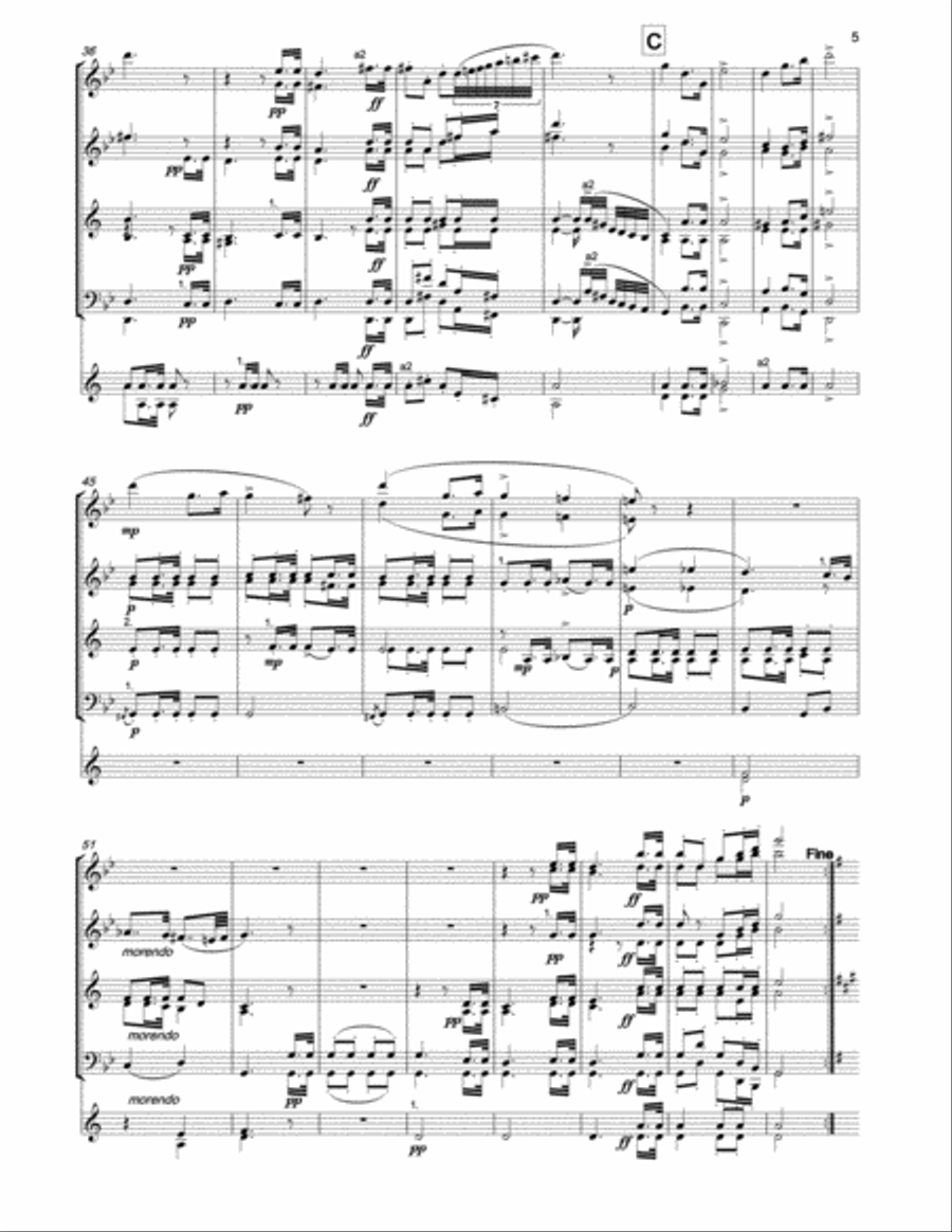 WEBER 3 Pieces for woodwind & horns Horn scores gallery preview page 4