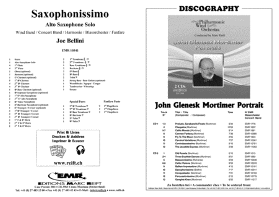 Saxophonissimo Concert Band scores gallery preview page 2