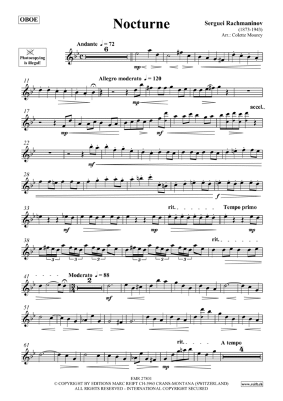 Nocturne Oboe scores gallery preview page 2
