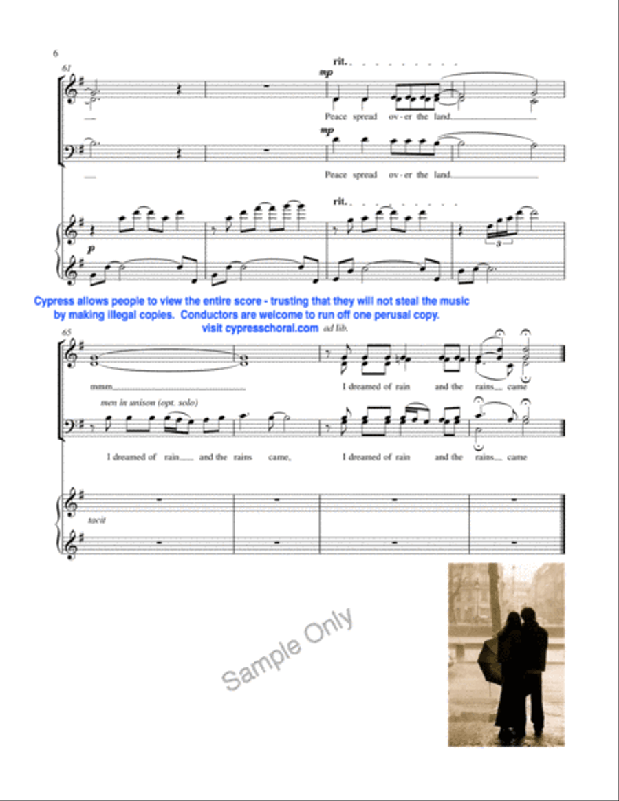 I Dreamed Of Rain I Dreamed Of Rain 3-Part scores gallery preview page 8