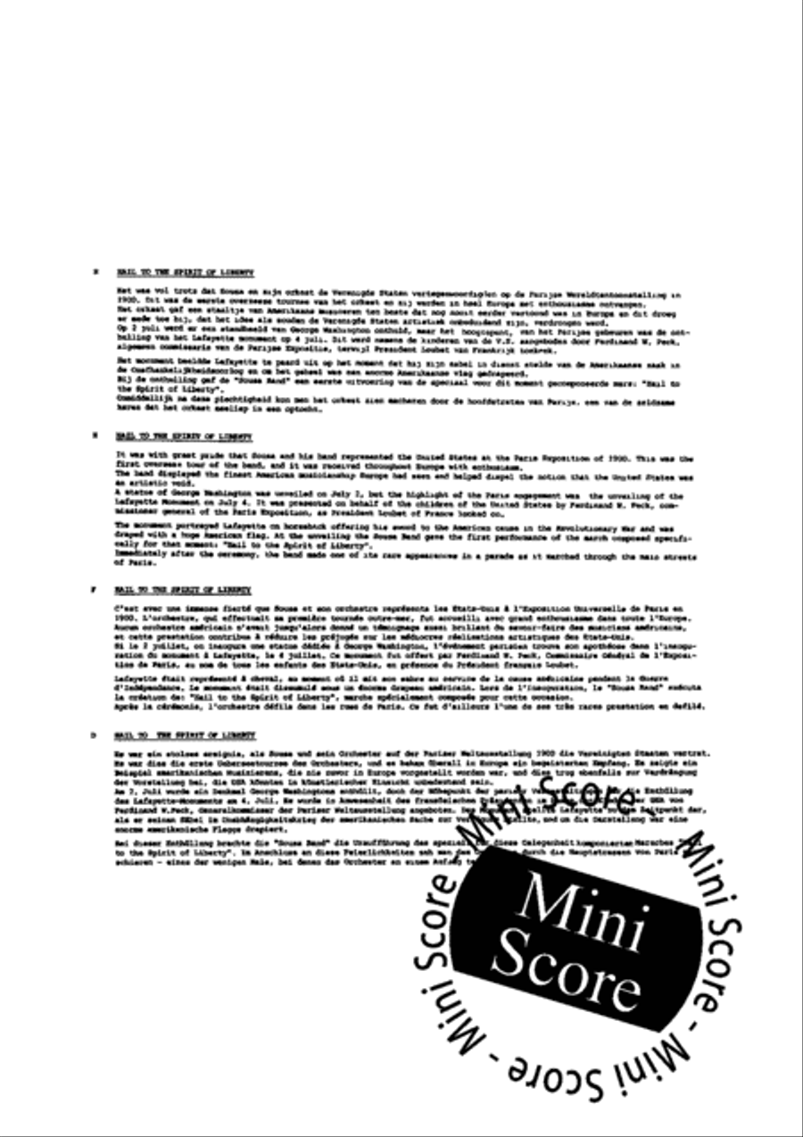 Hail to the Spirit of Liberty Fanfare Band scores gallery preview page 5