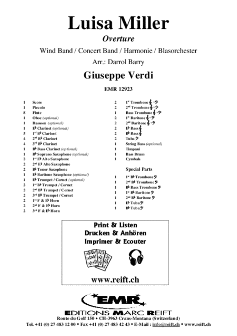 Luisa Miller Overture Concert Band scores gallery preview page 2