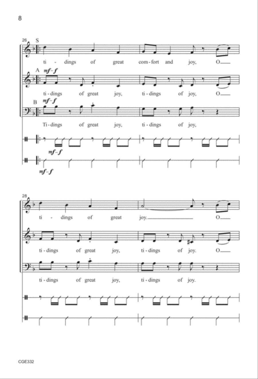 Comfort and Joy (SAB) 3-Part scores gallery preview page 7