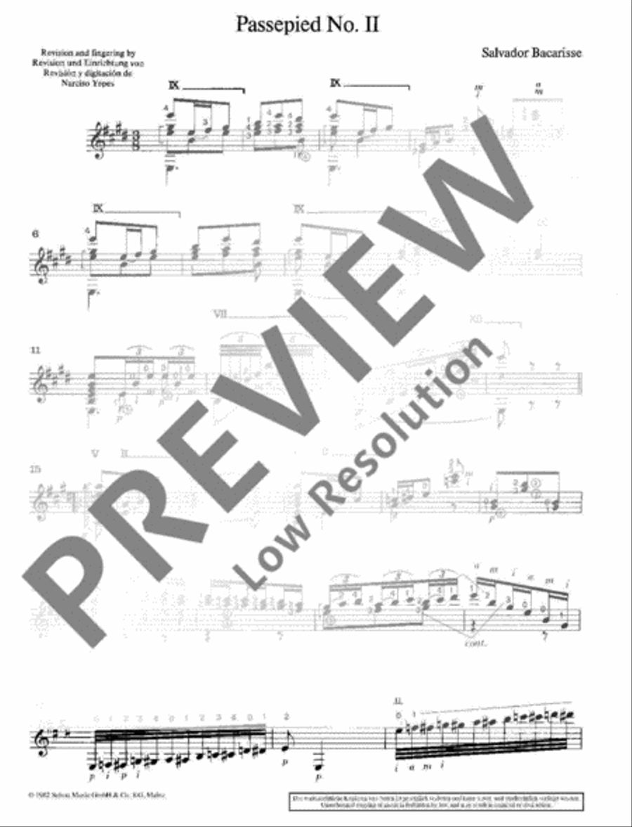 Passepied No. II Guitar scores gallery preview page 5