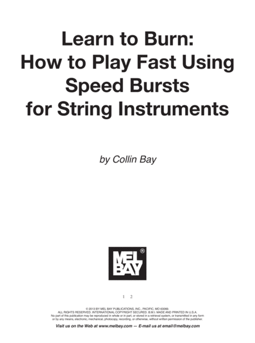 Learn to Burn: How to Play Fast Using Speed Bursts (for Stringed Instruments)
