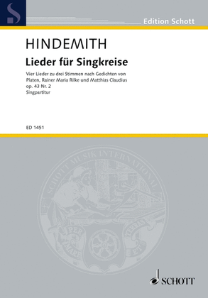 Book cover for Lieder F Singkreise Op. 43/2