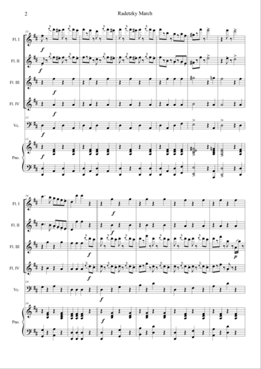 Radetzky Marsch Radetzky Marsch Orchestra scores gallery preview page 2