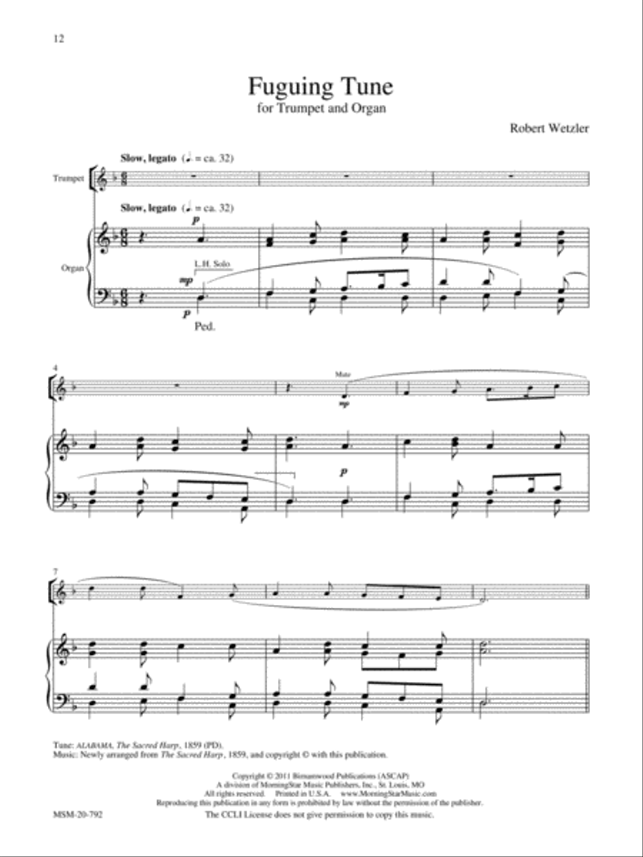 Four Pieces for Trumpet and Organ Trumpet scores gallery preview page 6