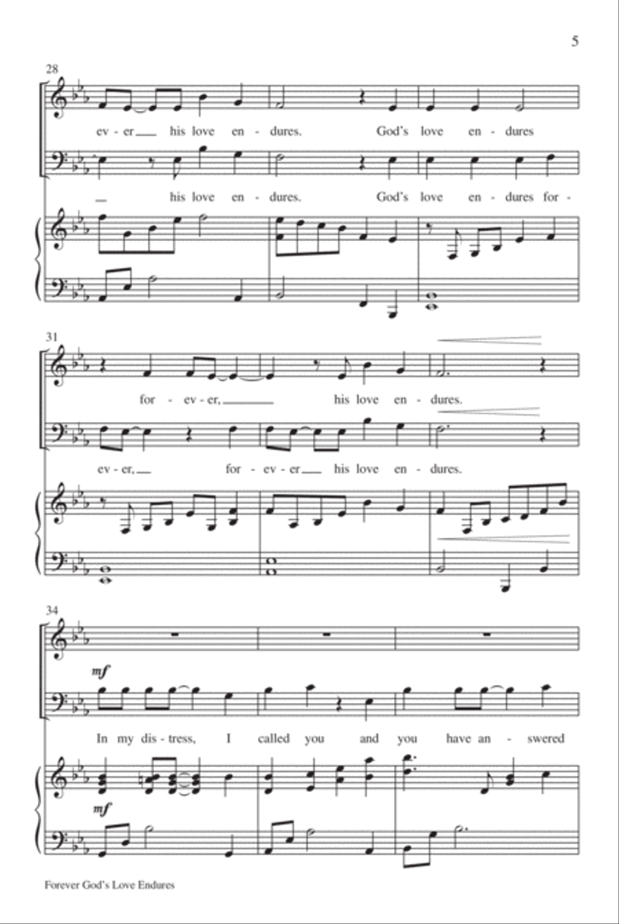 Forever God's Love Endures 4-Part scores gallery preview page 6