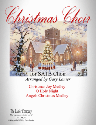 CHRISTMAS CHOIR - 3 Christmas Songs for SATB Choir & Piano. (Includes Score & Choir Parts)