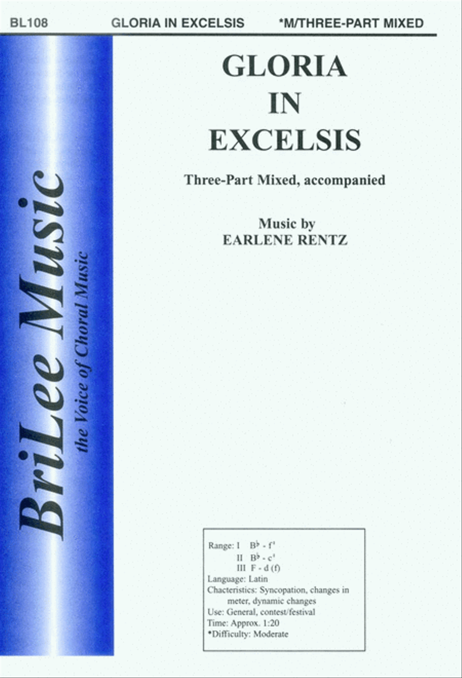 Gloria in Excelsis 3-Part scores gallery preview page 1