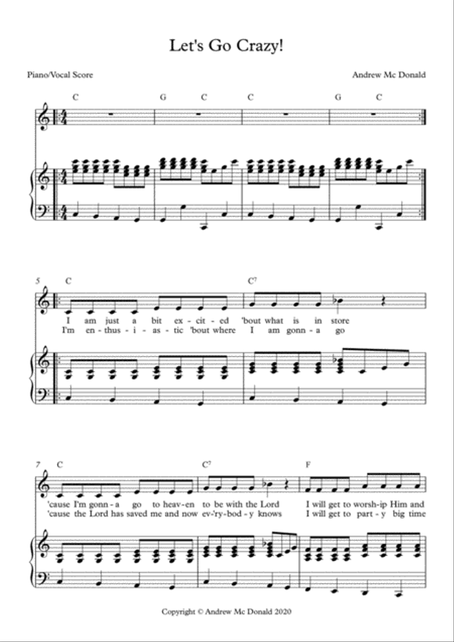 Let's Go Crazy! Let's Go Crazy! Voice scores gallery preview page 2