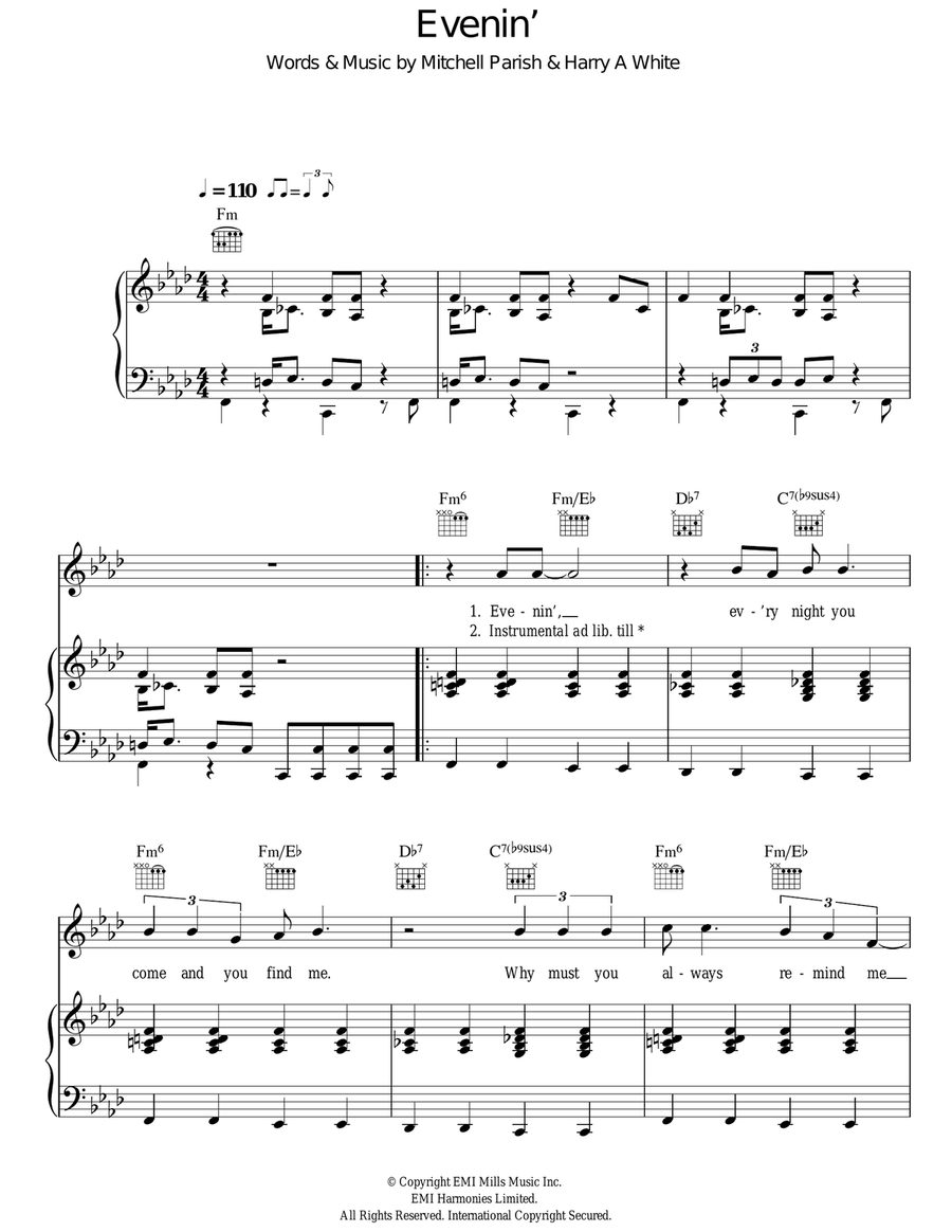 Evenin' Guitar scores gallery preview page 1